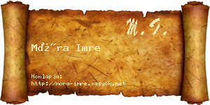 Móra Imre névjegykártya