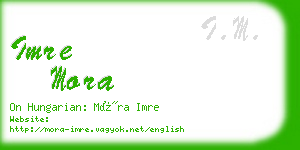 imre mora business card